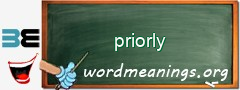 WordMeaning blackboard for priorly